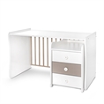 Letto MAXI PLUS NEW white+string /scrivania + mobiletto multifunzionale/